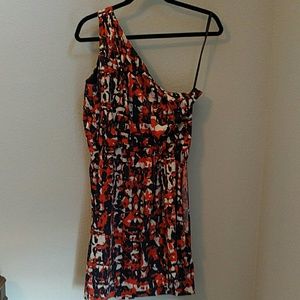 Abstract one shoulder dress